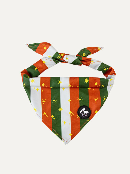 Dog Bandana - Festive Stripe Sparkle