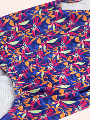 Sleeveless Dog Shirt - Midnight Tropical Pop