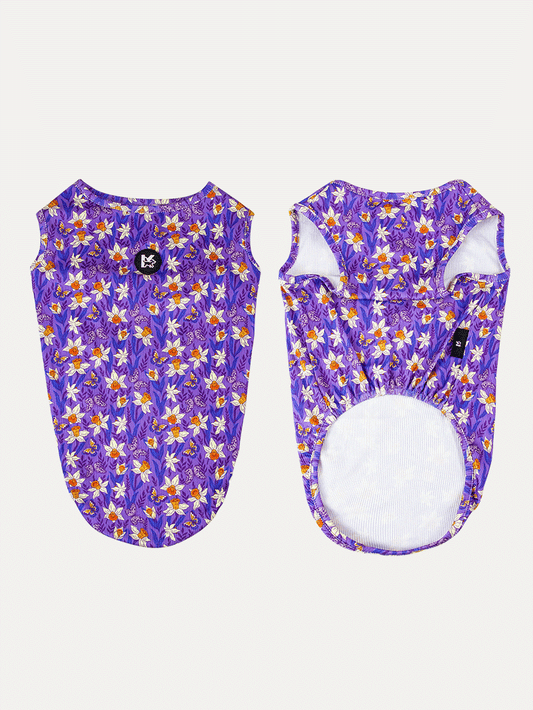 Sleeveless Dog Shirt - Violet Butterfly Whispers