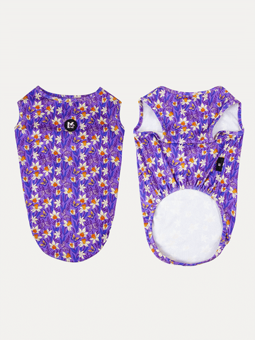 Sleeveless Dog Shirt - Violet Butterfly Whispers