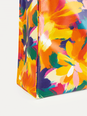 Waterproof Dog Walker's Tote - Sunset Floral Splash