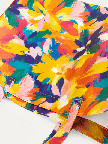 Waterproof Dog Walker's Tote - Sunset Floral Splash