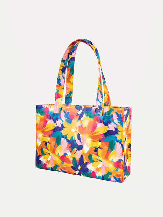 Waterproof Dog Walker's Tote - Sunset Floral Splash