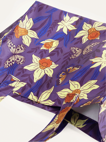 Waterproof Dog Walker's Tote - Violet Butterfly Whispers