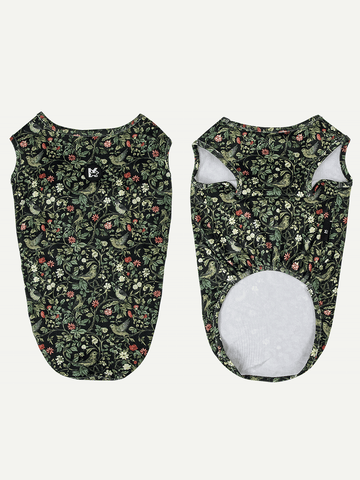 Sleeveless Dog Shirt - Mystic Garden Tapestry